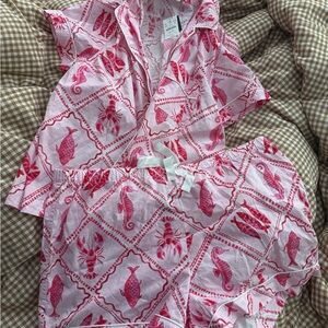 J. Crew Factory Pink Sea Life Pajama Set